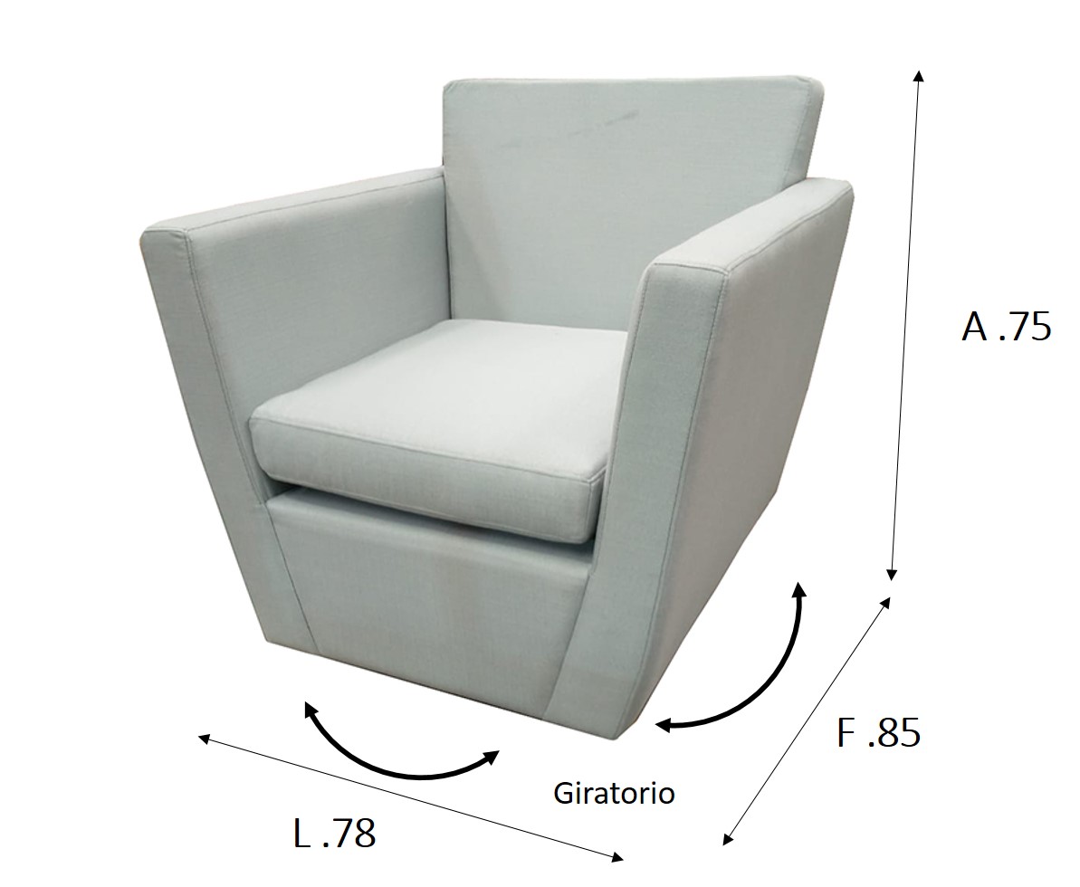 Foto 2 | Sillón Individual Giratorio Pg Giri color Blanco