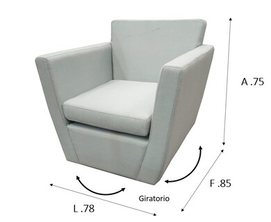 Foto 2 | Sillón Individual Giratorio Pg Giri color Blanco