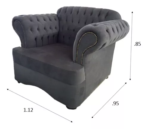 Foto 5 pulgar | Sillón Individual Polytron Dominique color Gris