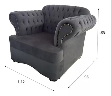 Foto 4 | Sillón Individual Polytron Dominique color Gris