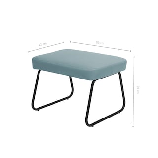 Foto 7 | Sillón Individual Con Reposapiés Top Living Selina-g Azul