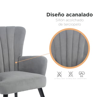 Foto 6 | Sillón Individual Top Living Azalia-a Gris