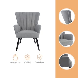 Foto 7 | Sillón Individual Top Living Azalia-a Gris
