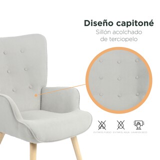Foto 4 | Sillón Individual Top Living Tarina-a Gris
