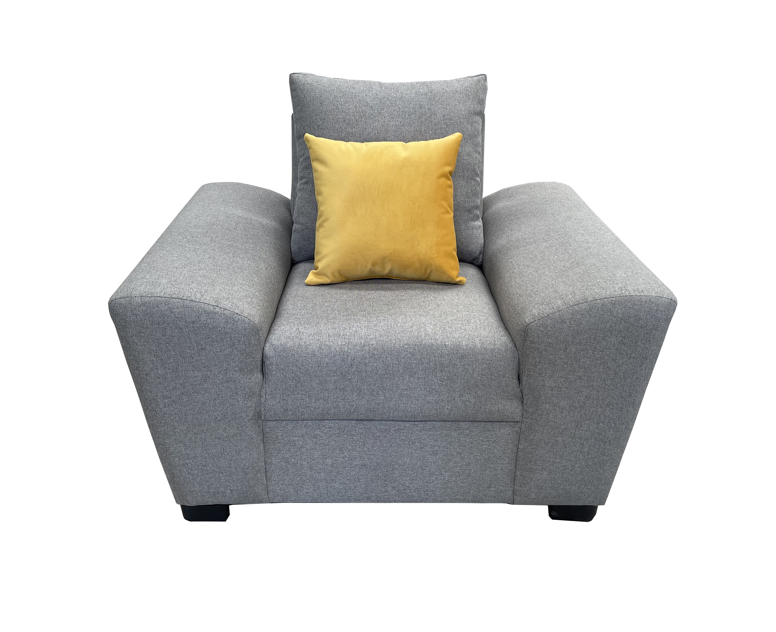 Sillón El Bazar Store Islandia Tela Lino Nacional color Plata