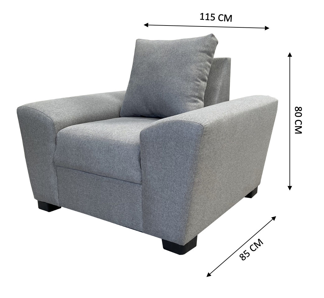 Foto 4 pulgar | Sillón El Bazar Store Islandia Tela Lino Nacional color Plata
