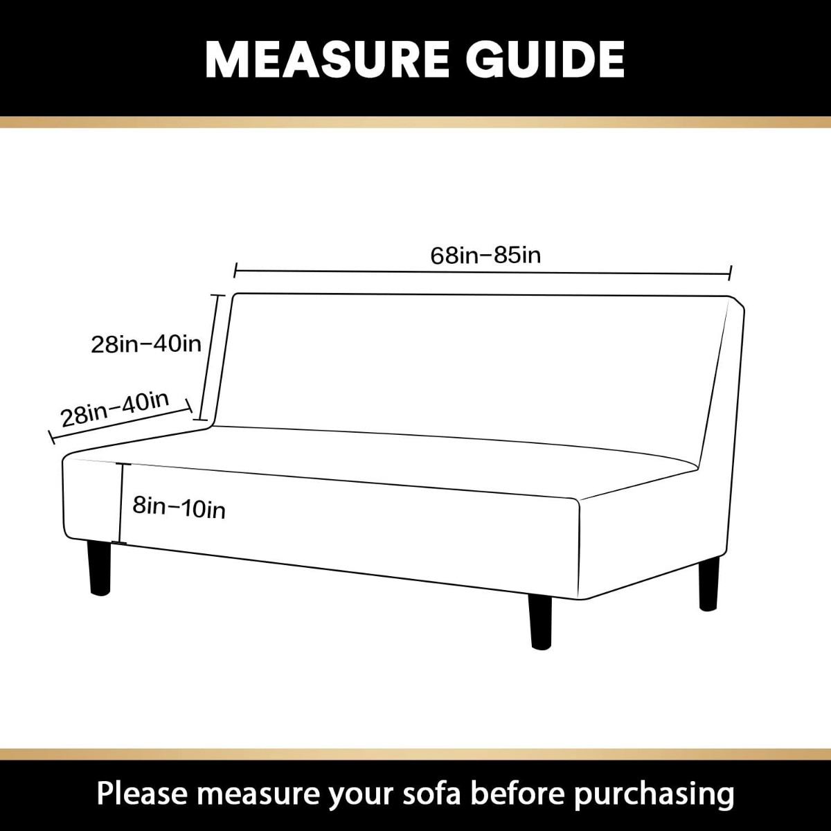 Foto 3 | Funda De Sofá Cama Protectoras Grandes Cubre Salas Elásticas Gris Fuerte