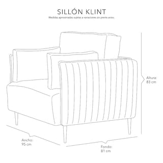 Foto 7 | Sillón Seat Dicasa Klint color Arena