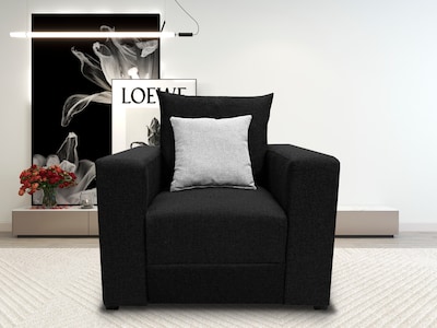 Foto 2 | Sillón El Bazar Store Miami Lino Negro 1 Plaza Modular