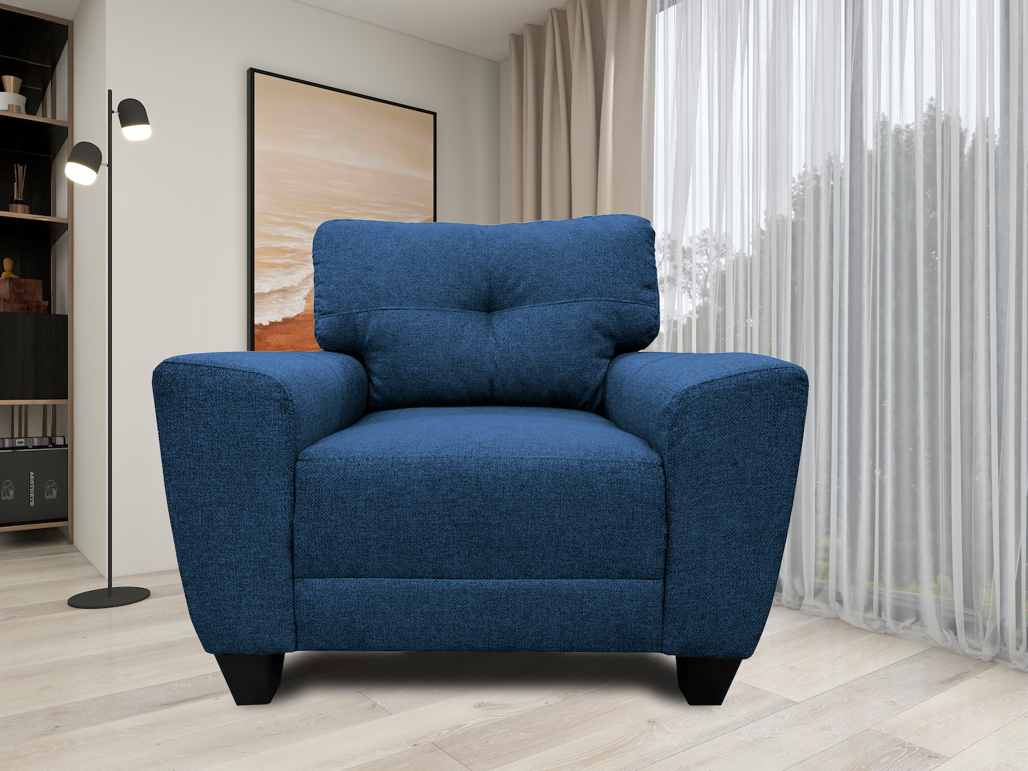 Foto 3 pulgar | Sillon el Bazar Store Sidney Lino Azul Marino
