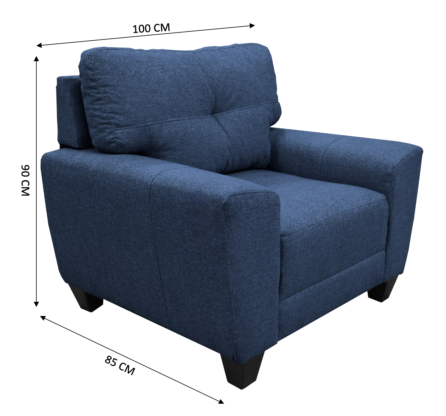 Foto 5 | Sillon el Bazar Store Sidney Lino Azul Marino