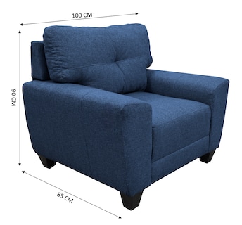 Foto 5 | Sillon el Bazar Store Sidney Lino Azul Marino