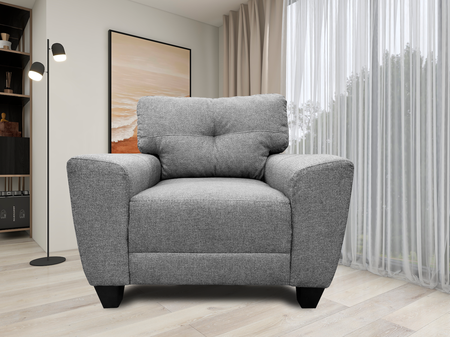 Foto 3 pulgar | Sillon el Bazar Store Sidney Lino Gris