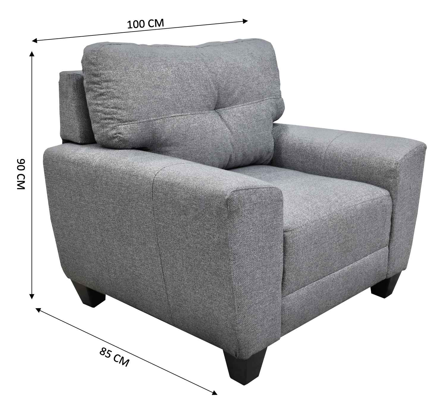 Foto 6 pulgar | Sillon el Bazar Store Sidney Lino Gris