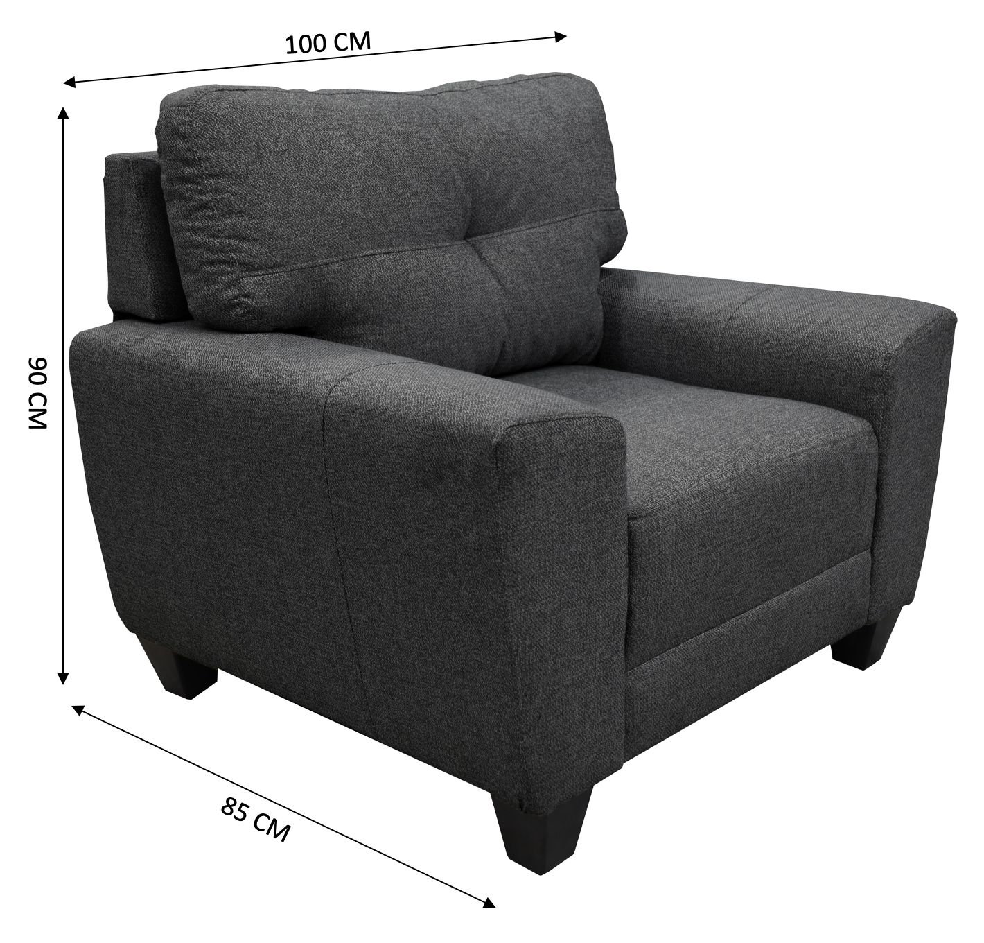Foto 6 pulgar | Sillon El Bazar Store Sidney Lino Gris Oxford 1 Pieza