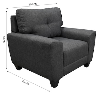 Foto 5 | Sillon El Bazar Store Sidney Lino Gris Oxford 1 Pieza