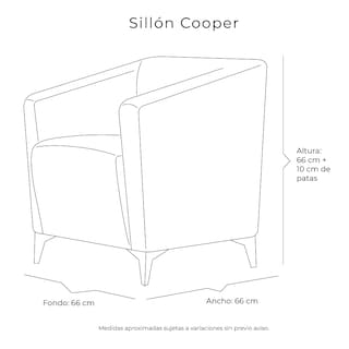 Foto 8 | Sillón Cooper Ii Color Palo De Rosa