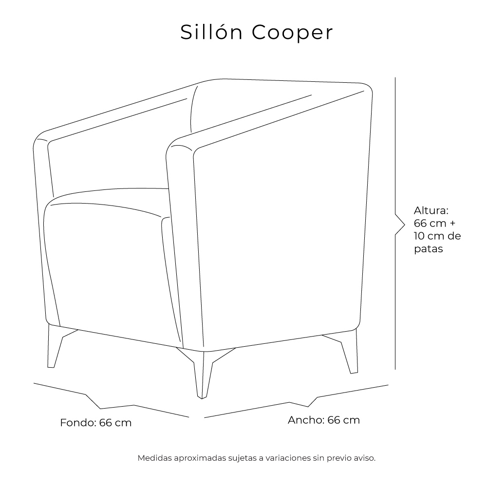 Foto 9 pulgar | Sillón Cooper Ii Color Negro Unico