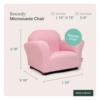 Foto 4 | Sillón Princesa Rosa Tapizado en Microsuede Patas de Madera Desmontables Fácil de Aspirar y Trasportar