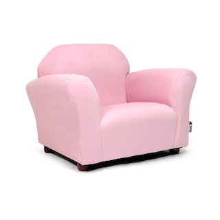 Foto 5 | Sillón Princesa Rosa Tapizado en Microsuede Patas de Madera Desmontables Fácil de Aspirar y Trasportar