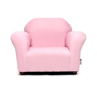 Foto 6 | Sillón Princesa Rosa Tapizado en Microsuede Patas de Madera Desmontables Fácil de Aspirar y Trasportar