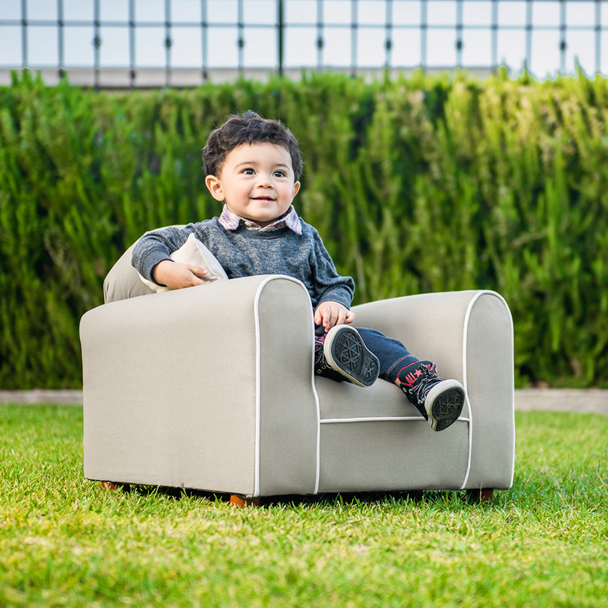 Foto 3 pulgar | Sillón Infantil Tapizado en Tela Orgánica Incluye 1 Almohada Organic Gratis