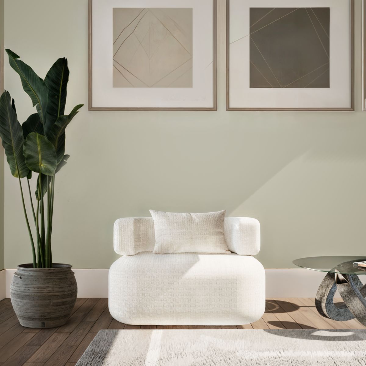 Foto 4 | Sillón Sherpa Blanco Individual Respaldo Curvo Incluye Cojín