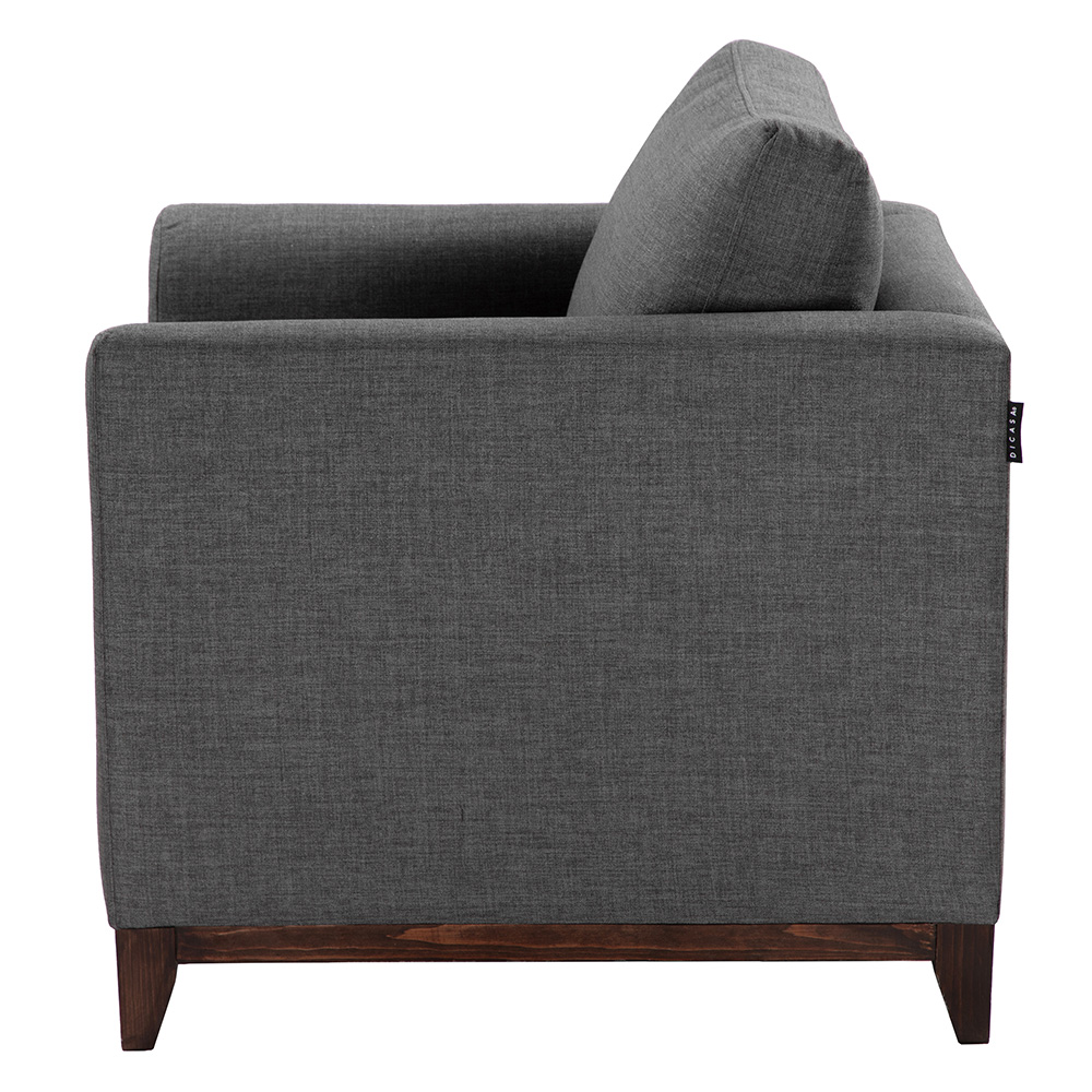 Foto 3 pulgar | Sillon 1 Plaza Oslo Gris Oscuro