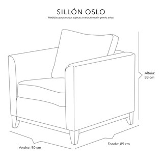 Foto 5 | Sillon 1 Plaza Oslo Gris Oscuro