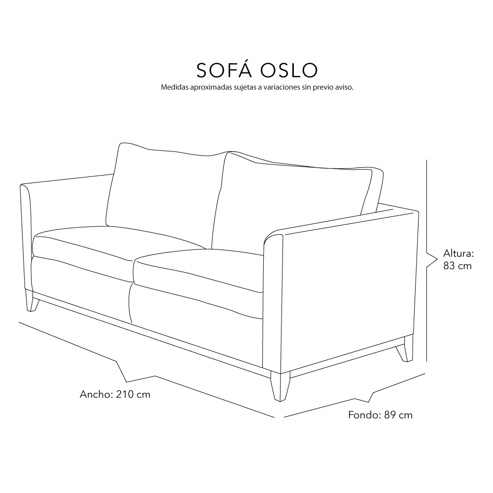 Foto 7 pulgar | Sofa 3 Plazas Oslo Café