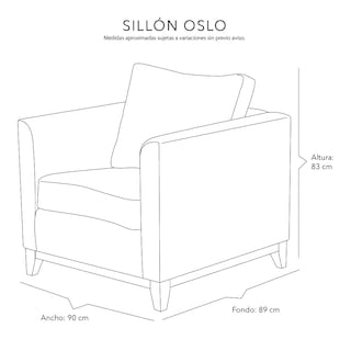 Foto 5 | Sillon 1 Plaza Oslo Gris Oscuro
