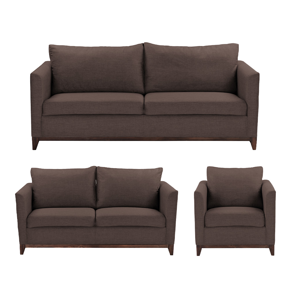Sala 3 Piezas (sofa, Love Y Sillon) Oslo Crema
