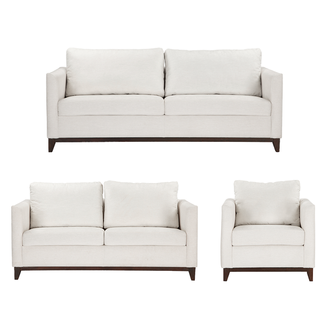 Foto 1 | Sala 3 Piezas (sofa, Love Y Sillon) Oslo Crema
