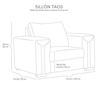 Foto 5 | Sillon 1 Plaza Taos Plata