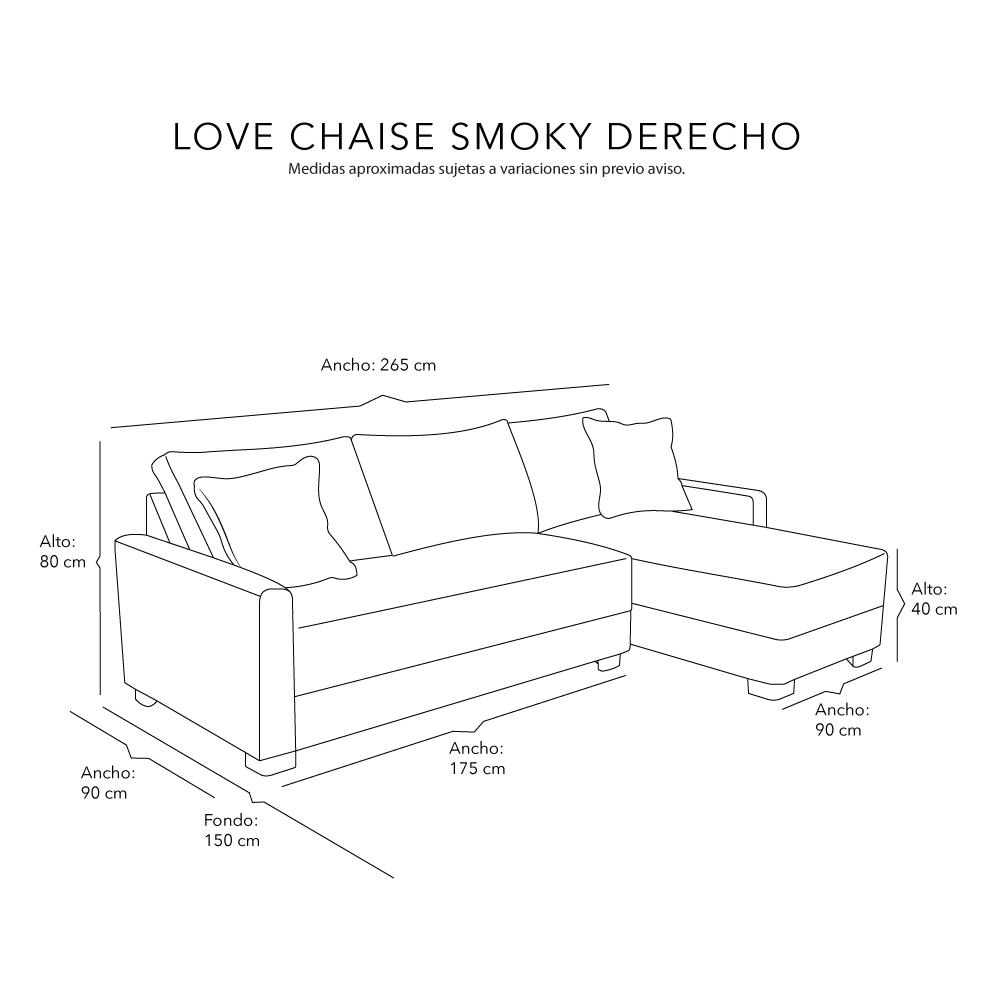 Foto 8 pulgar | Love Chaise Derecho Smoky Beige