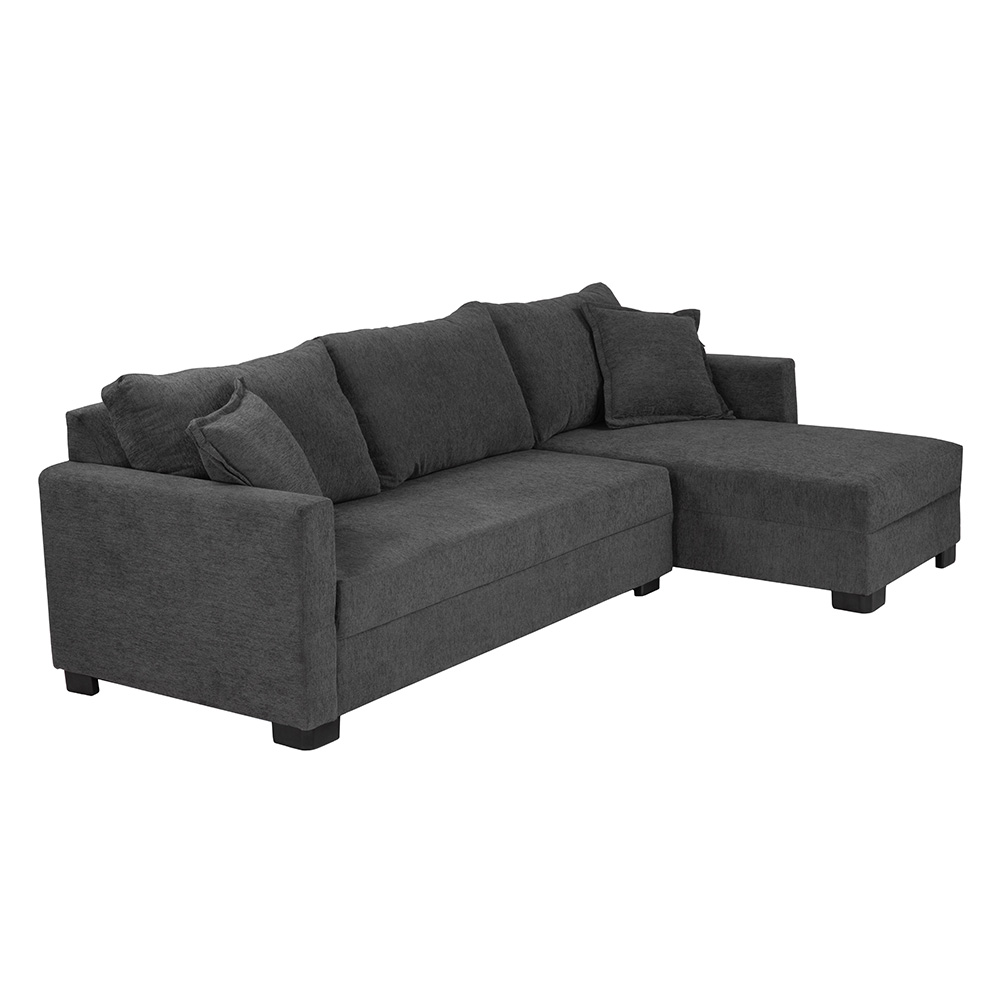 Foto 3 pulgar | Love Chaise Derecho Smoky Gris Oscuro
