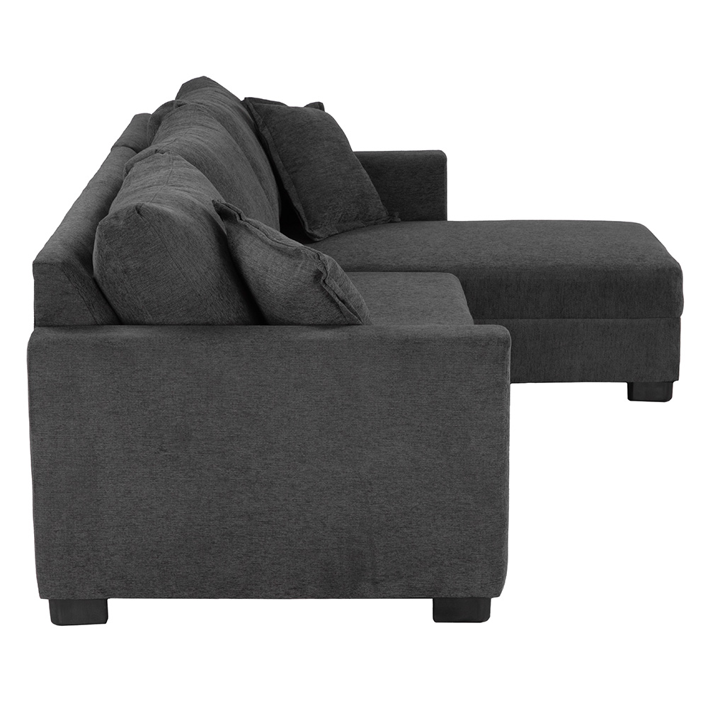 Foto 4 pulgar | Love Chaise Derecho Smoky Gris Oscuro