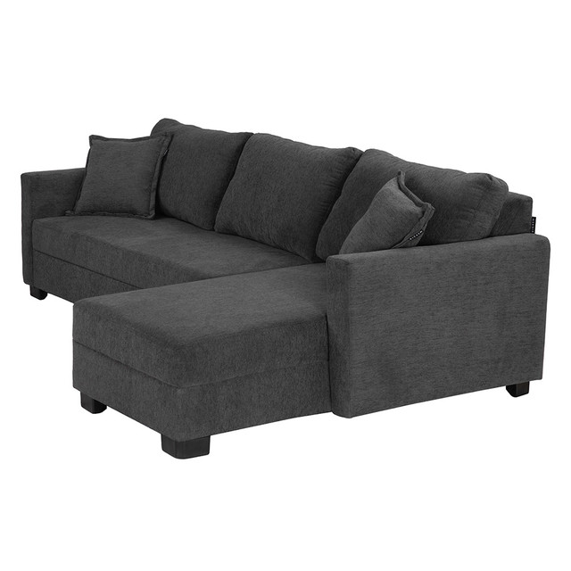 Foto 7 pulgar | Love Chaise Derecho Smoky Gris Oscuro