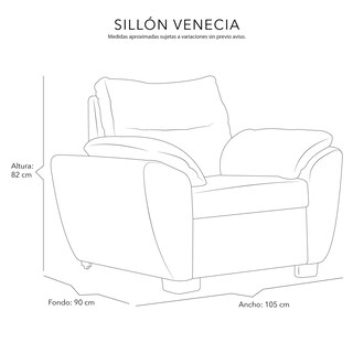 Foto 6 | Sala 3 Piezas (sofa, Love Y Sillon) Venecia Crema