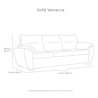 Foto 8 | Sala 3 Piezas (sofa, Love Y Sillon) Venecia Crema