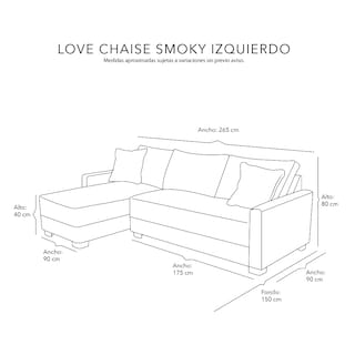 Foto 7 | Love Chaise Izquierdo Smoky Beige