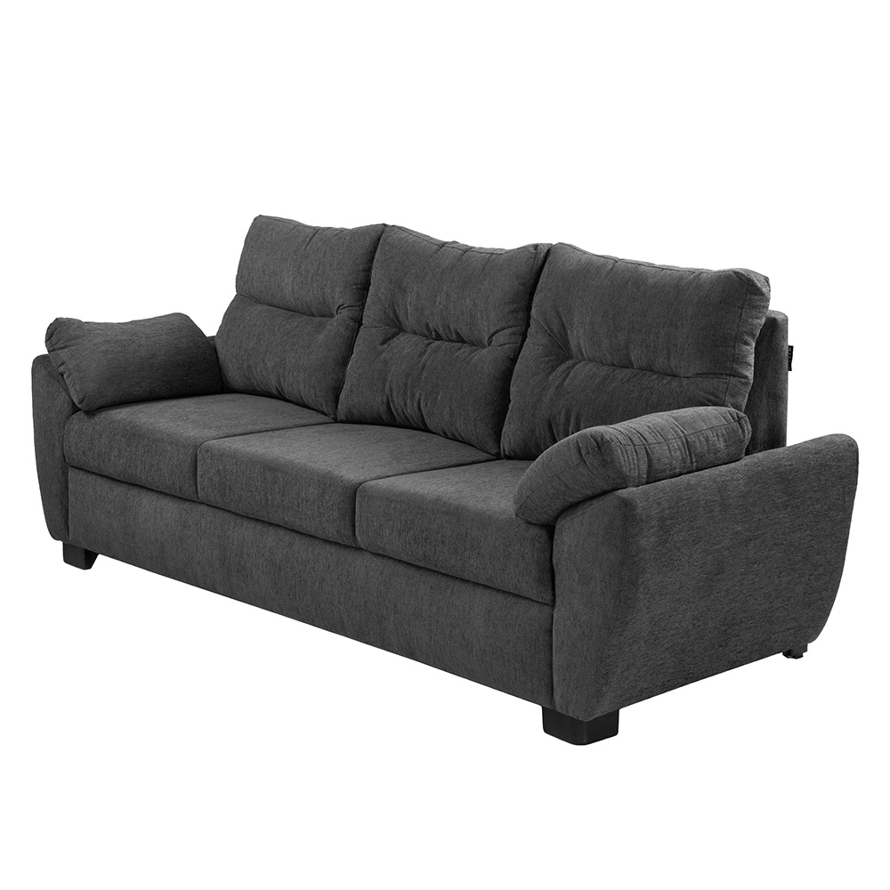 Foto 3 pulgar | Sofa 3 Plazas Venecia Gris Oscuro