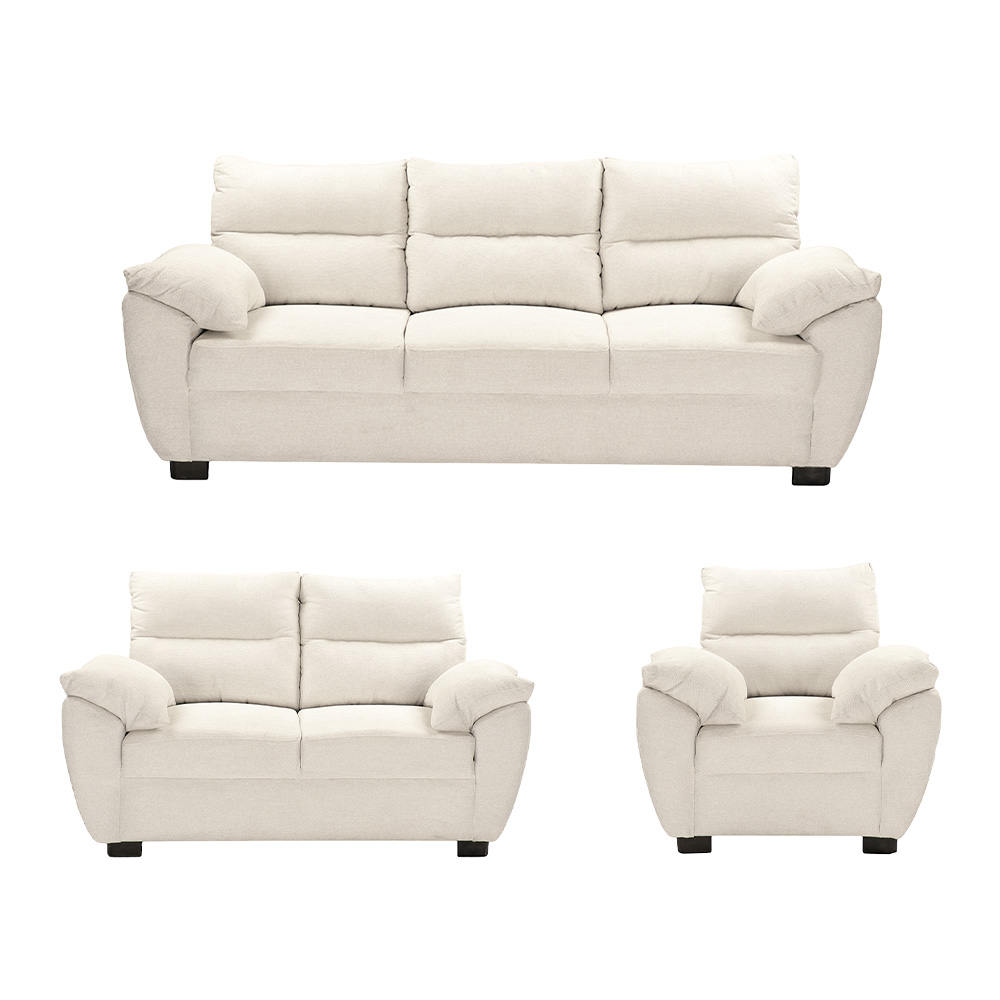 Foto 2 pulgar | Sala 3 Piezas (sofa, Love Y Sillon) Venecia Crema