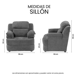 Foto 7 | Sillón Trinity Kendra Color Gris Oscuro 1 Plaza