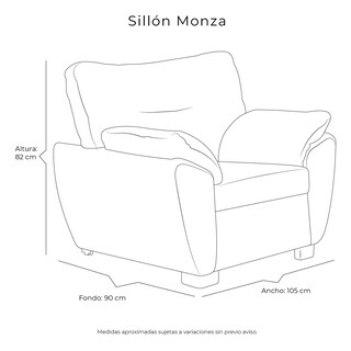 Foto 7 | Sillón Dicasa Monza Color Gris Oscuro 1 Plaza