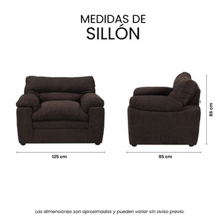 Foto 7 | Sillón Trinity Cosmo Color Chocolate 1 Plaza
