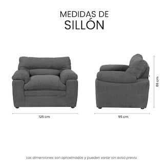 Foto 7 | Sillón Trinity Cosmo Color Gris Oxford 1 Plaza