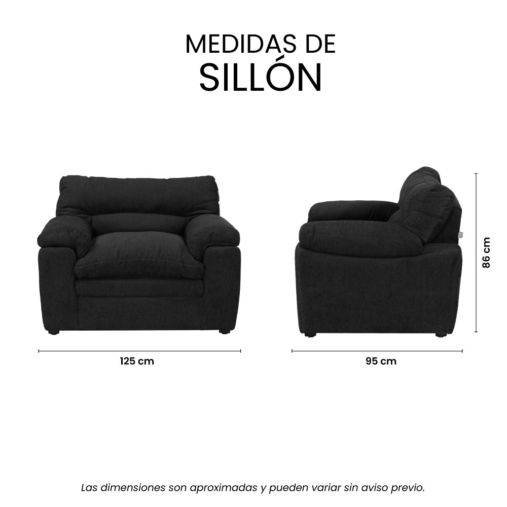 Foto 8 pulgar | Sillón Trinity Cosmo Color Negro 1 Plaza