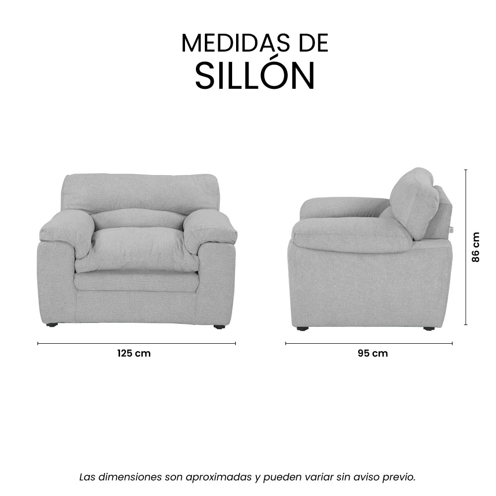 Foto 8 pulgar | Sillón Trinity Cosmo Color Plata 1 Plaza