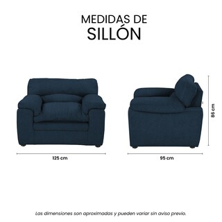 Foto 7 | Sillón Trinity Cosmo Color Azul 1 Plaza